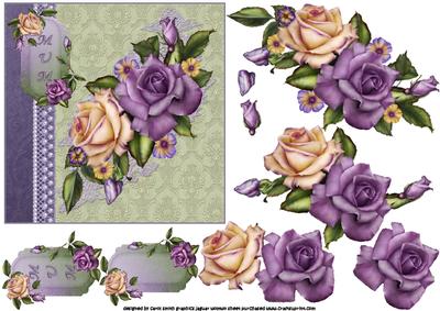 Vintage Roses for Mum Decoupage