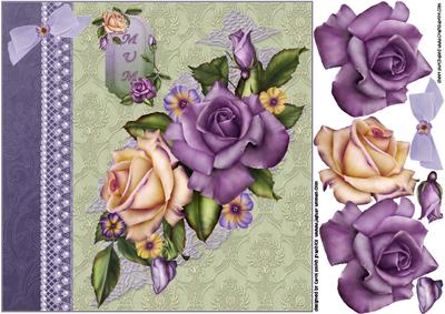 8x8 Vintage Roses for Mum
