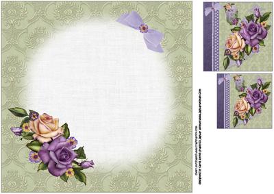 8x8 Vintage Roses for Mum Insert Plate