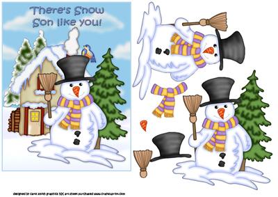 There's Snow Son Like You Decoupage