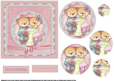 Baby Girl Christening Pyramid