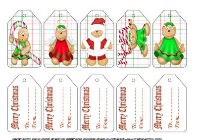 Set of Christmas Tags