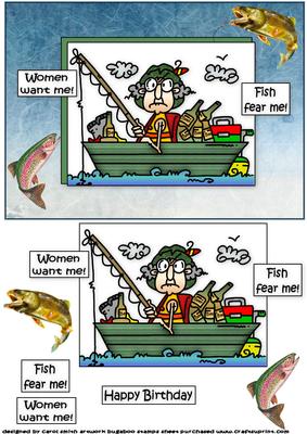 Gus is Fishing Again Quick Card
