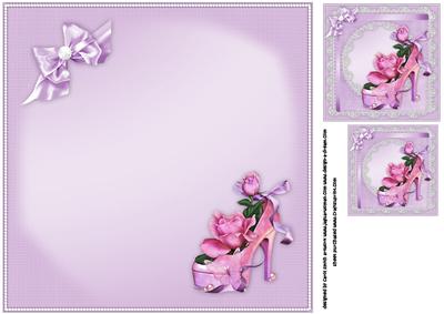 8x8 Sugar Rose Shoe Insert Plate