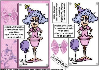Stella Says Middle Age is When -  Quick Card