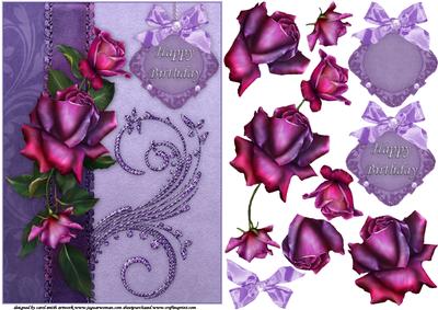 Twilight Roses and Swirls