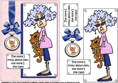 Stella Prefers Cats to Men Quick Card
