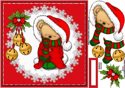 8x8 Traditional Christmas Snuggle Bear