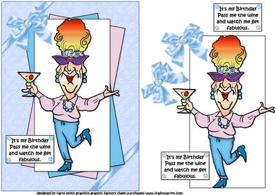 Edna Say Pass the Wine Quick Card