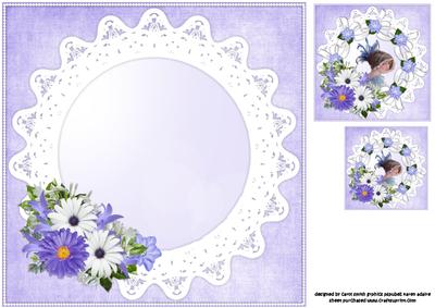 8x8 Vintage Girl with Bows and Flowers Insert Plate