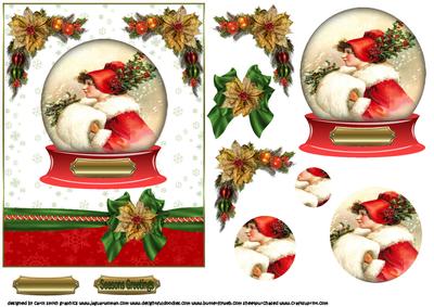 Vintage Girl in Snowglobe