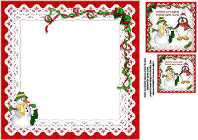 8x8 Friends Warm Hearts Christmas Insert Plate