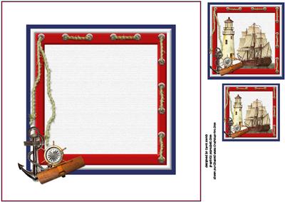 8x8 the Galleon One for the Men Insert Plate