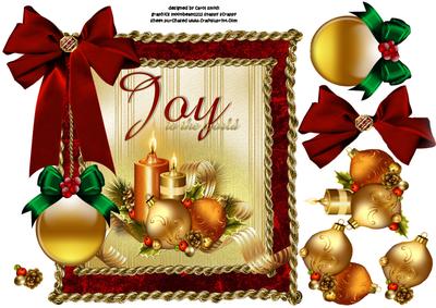 8x8 Christmas Ornaments in Luxury Frame