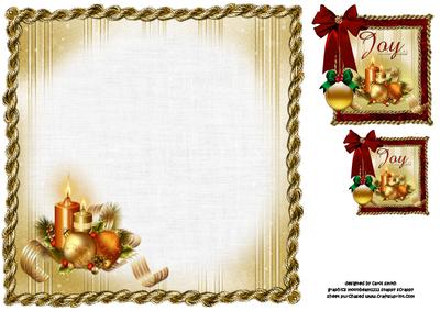 8x8 Christmas Ornaments in Luxury Frame Insert Plate
