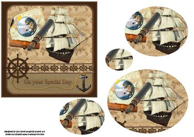 I'ts a Sailors Life Oval Pyramid