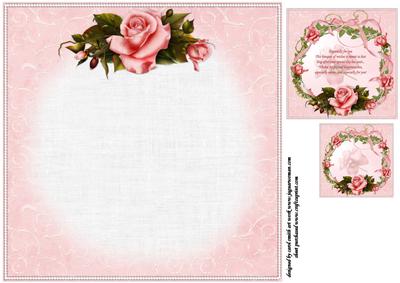 8x8 Circle of Roses with Verse Insert Plate
