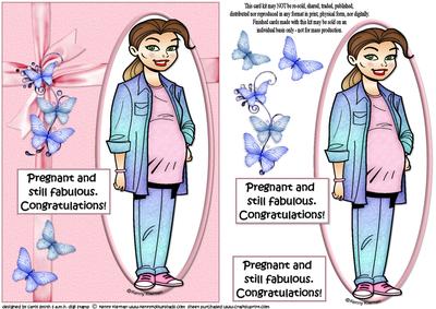 Congratulations Pregnancy Baby Girl Quick Card