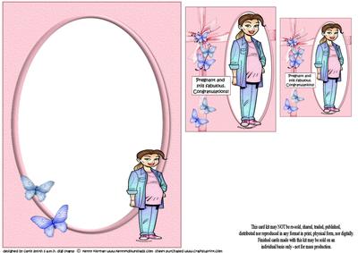 Congratulations Pregnancy Baby Girl Insert