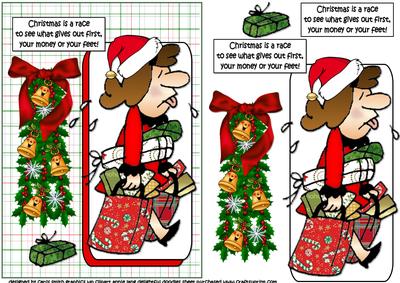 Aggie's Poor Christmas Feet Quick Card