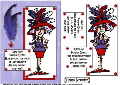 Stella Loves Her Red Hat Quick Card