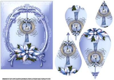 Elegant Blue Christmas Teardrop
