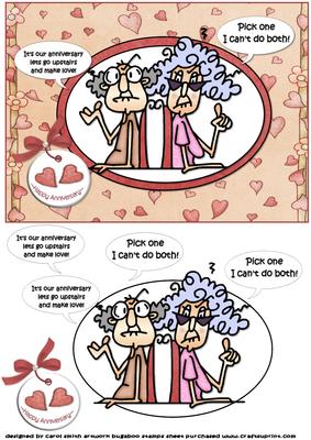 Stella and Gus the Anniversary Couple Quick Card