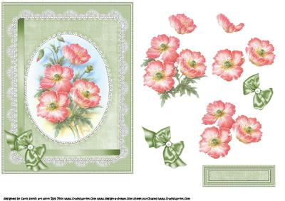 Floral Watercolour Green Decoupage