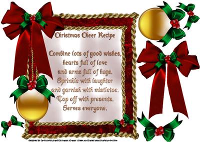 8x8 Christmas Cheer Recipe