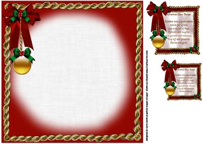 8x8 Christmas Cheer Recipe Insert Plate