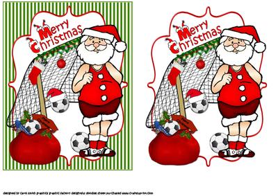 Santa Plays Football Quick Card