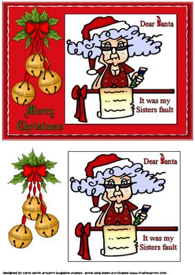 Stella Christmas Wishes Sister Quick Card