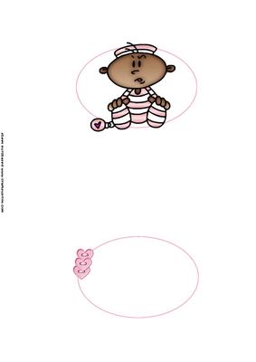 Yipeee I'm Here New Baby Girl Ethnic Insert