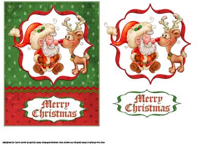 Santa and Rudolf Quick Card