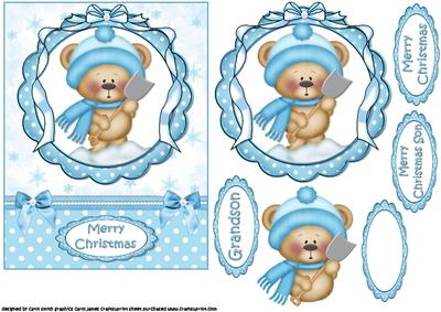 Christmas Ted Shovels Snow