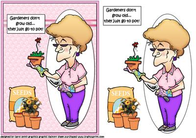 Gertrude the Gardener Has Gone to Pot Quick Card