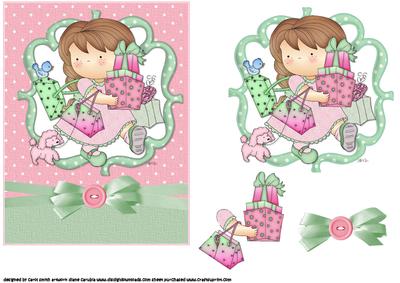 Izzy Goes Shopping for Her Birthday Quick Card