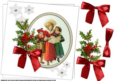 8x8 Vintage Carolers