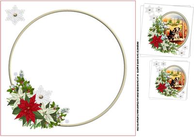8x8 Vintage Westy with Poinsettia Christmas Insert Plate