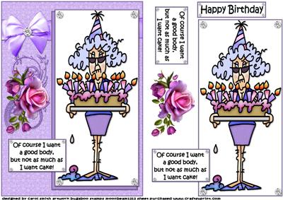 Stella Wants Cake Quick Card