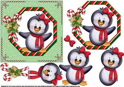Happy Penguin Girl Christmas