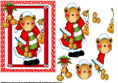 Christmas Bear with Happy Bells