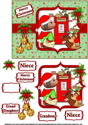 Last Puppy Post for Christmas Quick Card