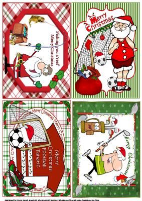Selection of Four Sport Christmas Toppers