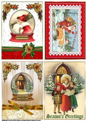 Selection of Four Vintage Christmas Toppers