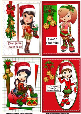 Selection of Four Christmas Toppers for the Teen Girl