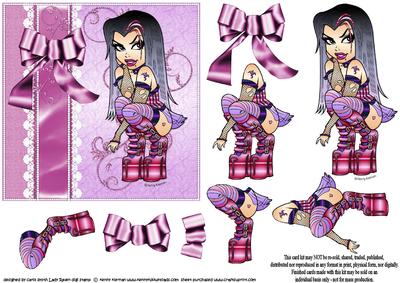 Lady Raven Decoupage