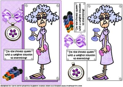 Stella the Fitness Queen Quick Card