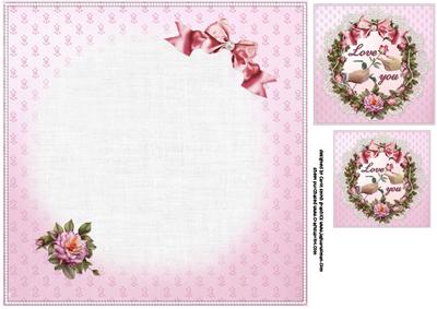 8x8 Circle of Roses for My Love Insert Plate