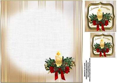 8x8 the Christmas Candle Insert Plate